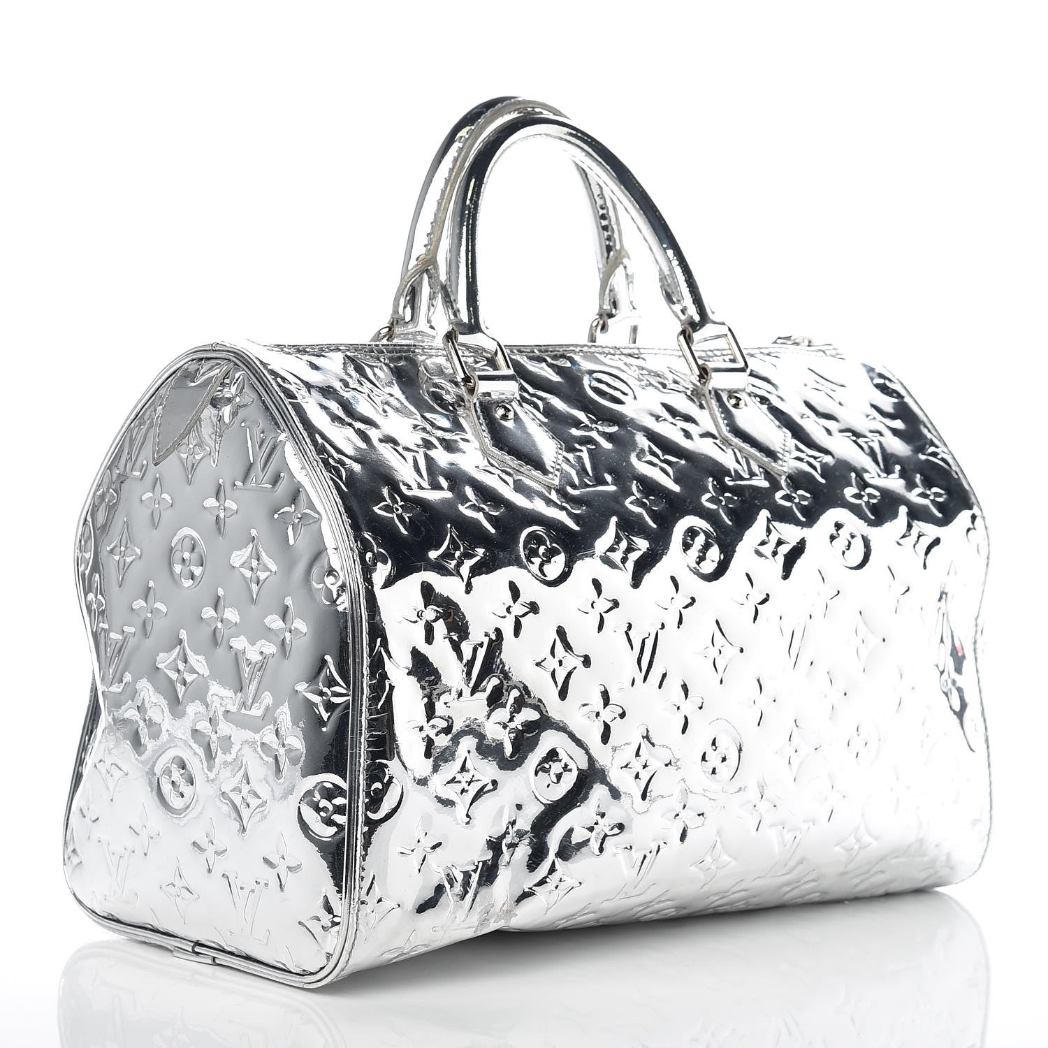 Louis Vuitton Monogram Miroir Speedy 30 Silver 3 of 11