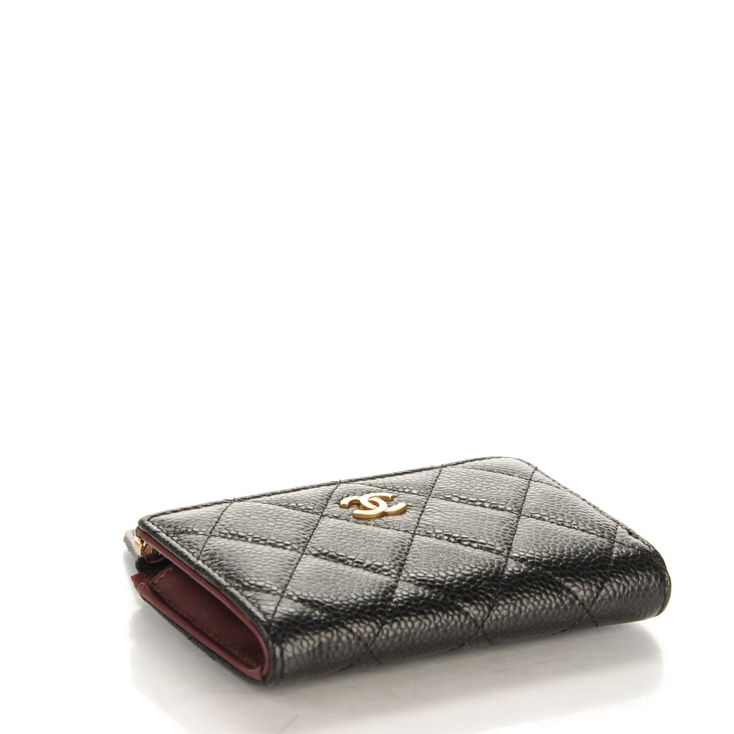 Caviar Quilted Key Holder Case Black