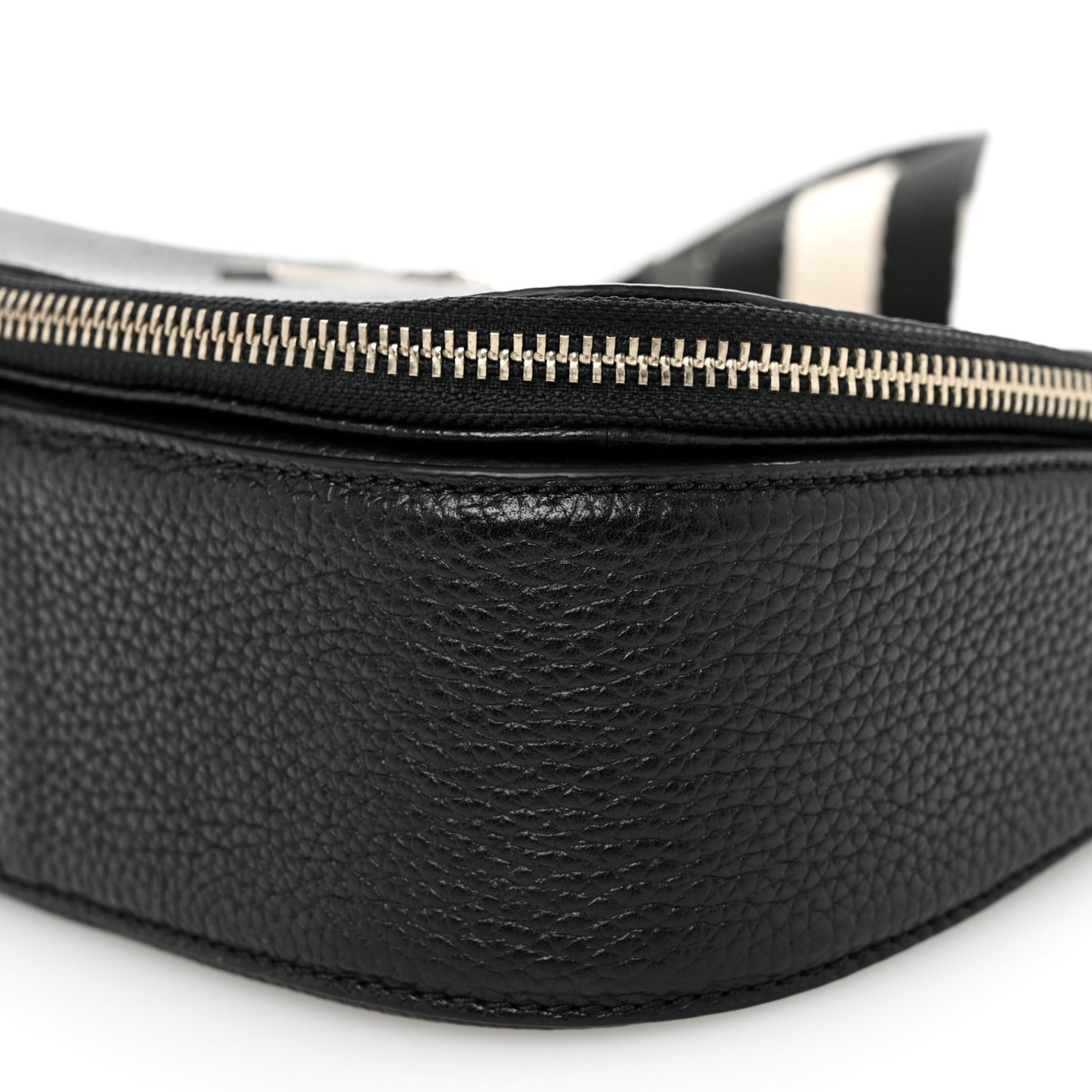 Pebbled Calfskin Recruit Nomad Crossbody Black
