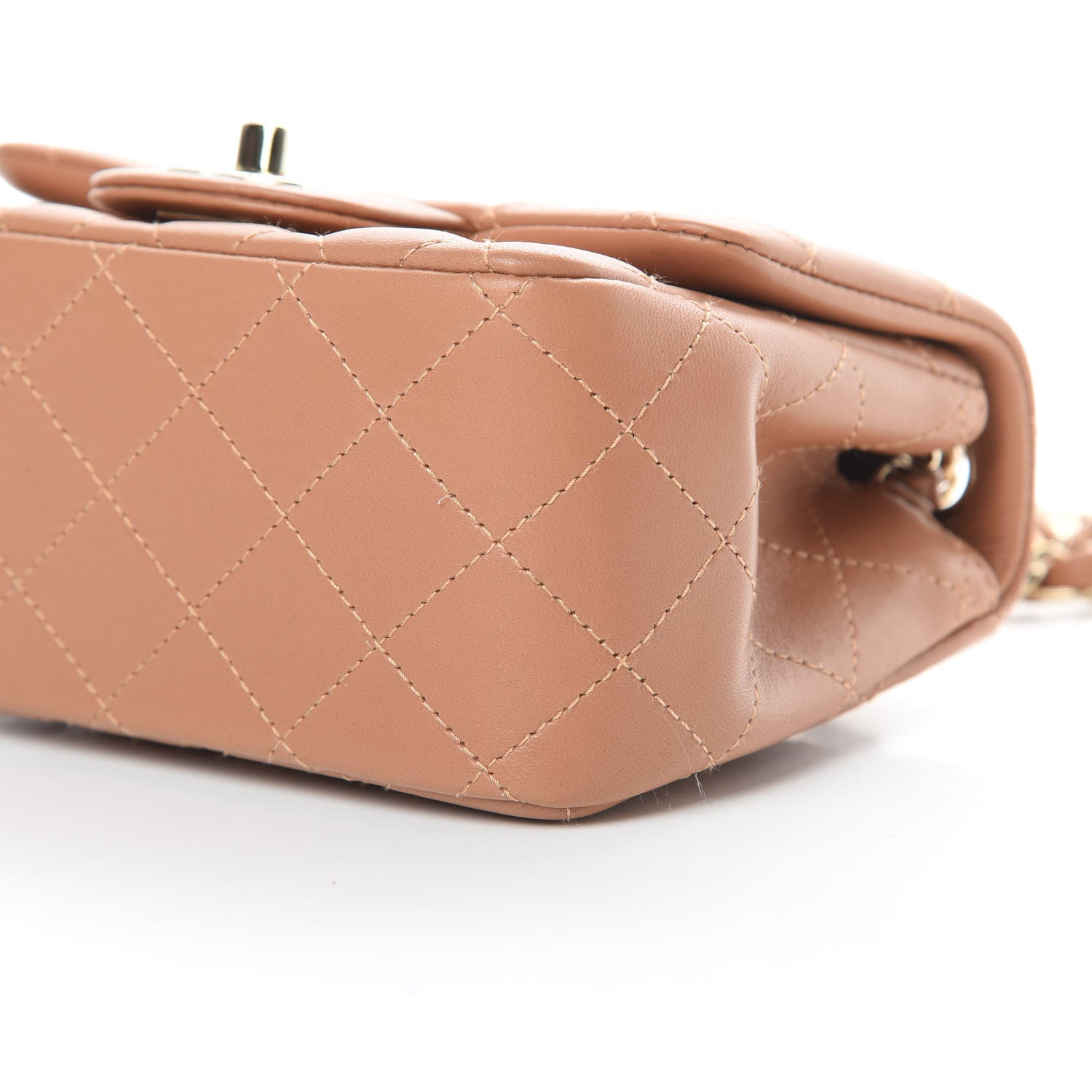 Chanel Lambskin Quilted Mini Square Flap Brown 10 of 11