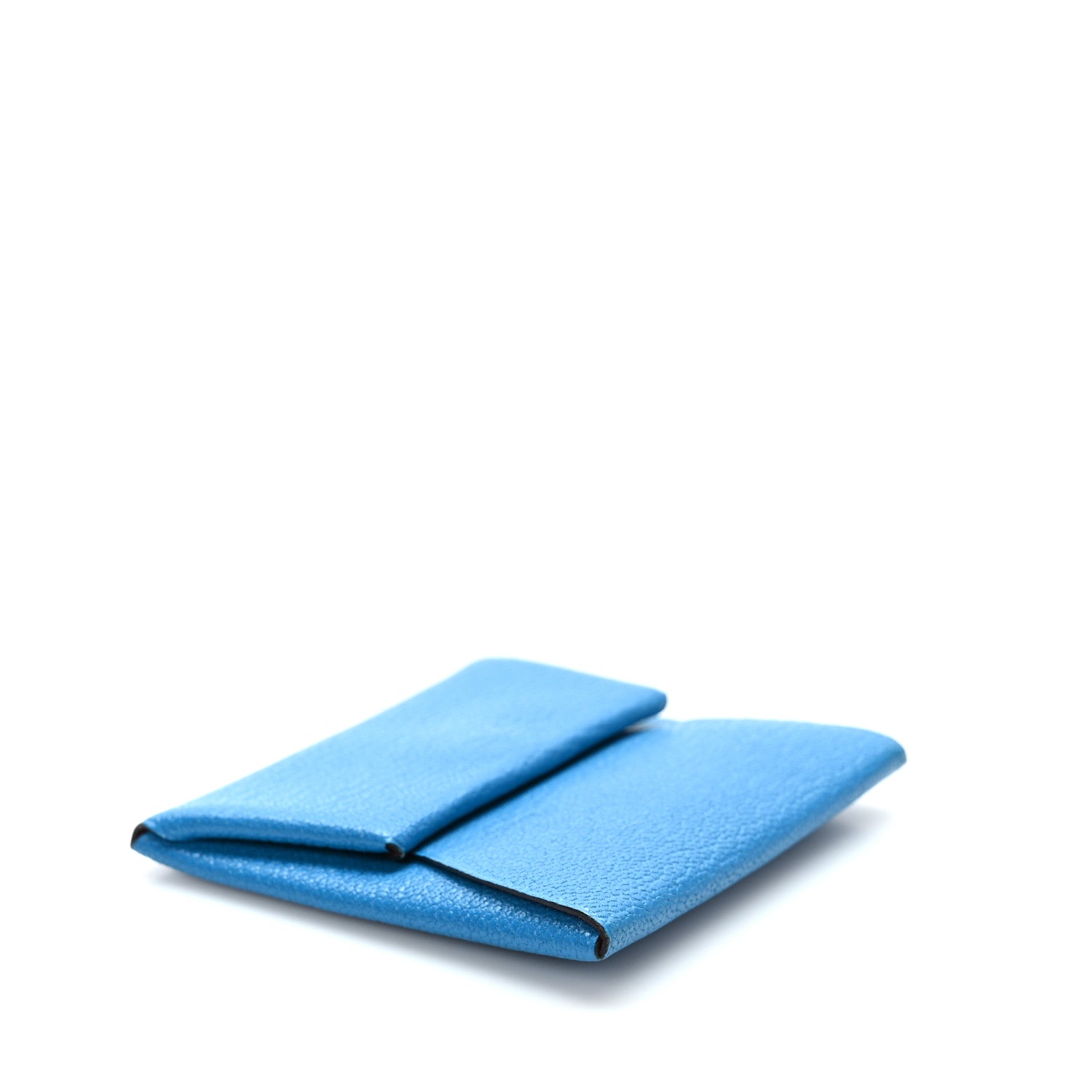 Hermes Chevre Mysore Bastia Verso Coin Purse Bleu Frida Cuivre 4 of 7