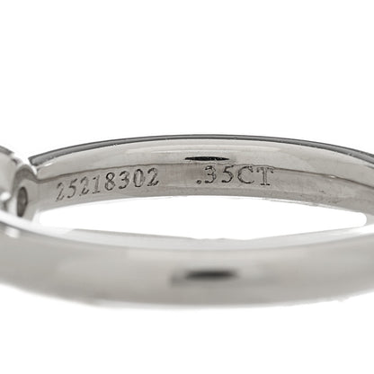 Tiffany Platinum Diamond .35ct Bezet Ring 50 5.5 6 of 8
