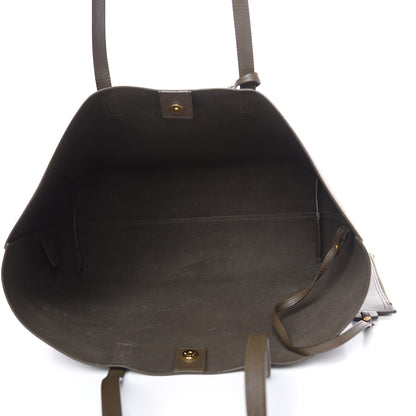 Saint Laurent Calfskin Large Shopping Tote Kaki Militaire 7 of 12
