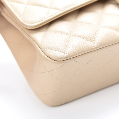 Chanel Caviar Quilted Medium Double Flap Beige Clair 9 of 16