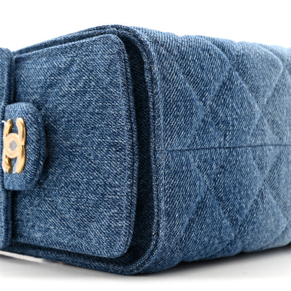 Chanel Washed Denim Quilted Mini Chanel 25 Handbag Blue 9 of 11