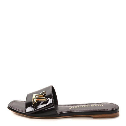 Louis Vuitton Patent Twist Flat Mules 39 Burgundy 1 of 8
