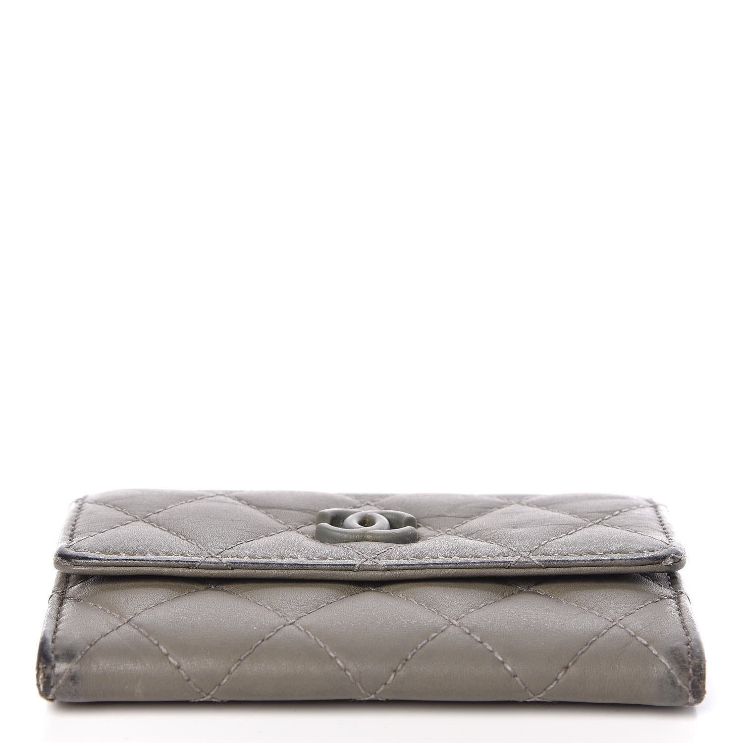 Chanel Lambskin Quilted CC Card Holder Green 13 of 16