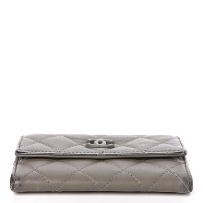 Chanel Lambskin Quilted CC Card Holder Green 13 of 16