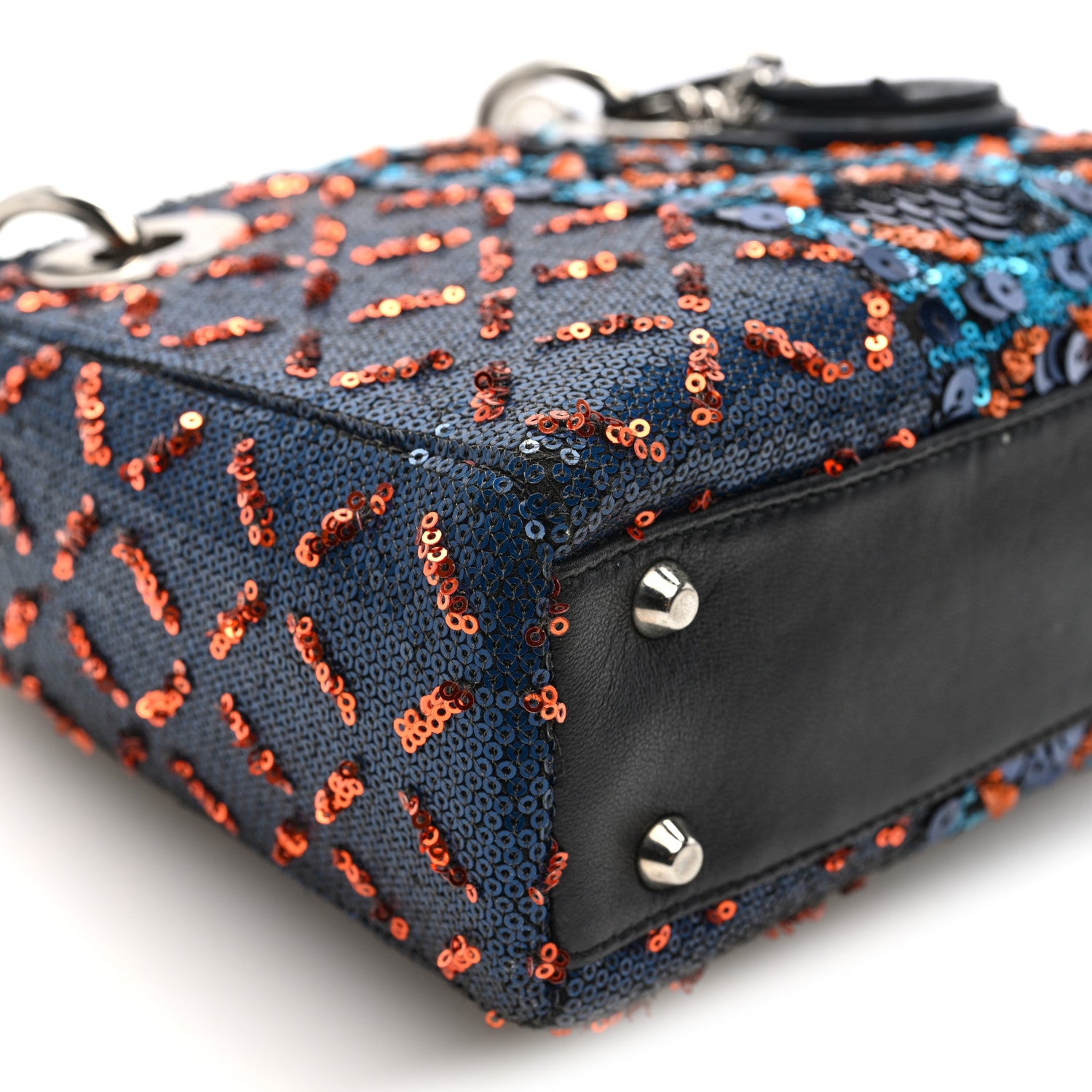 Christian Dior Sequin Lambskin Esprit Tokyo Mini Lady Dior Blue Multicolor 8 of 9