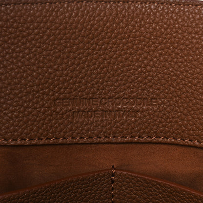 Nancy Gonzalez Calfskin Crocodile Cristie Satchel Brown 6 of 13