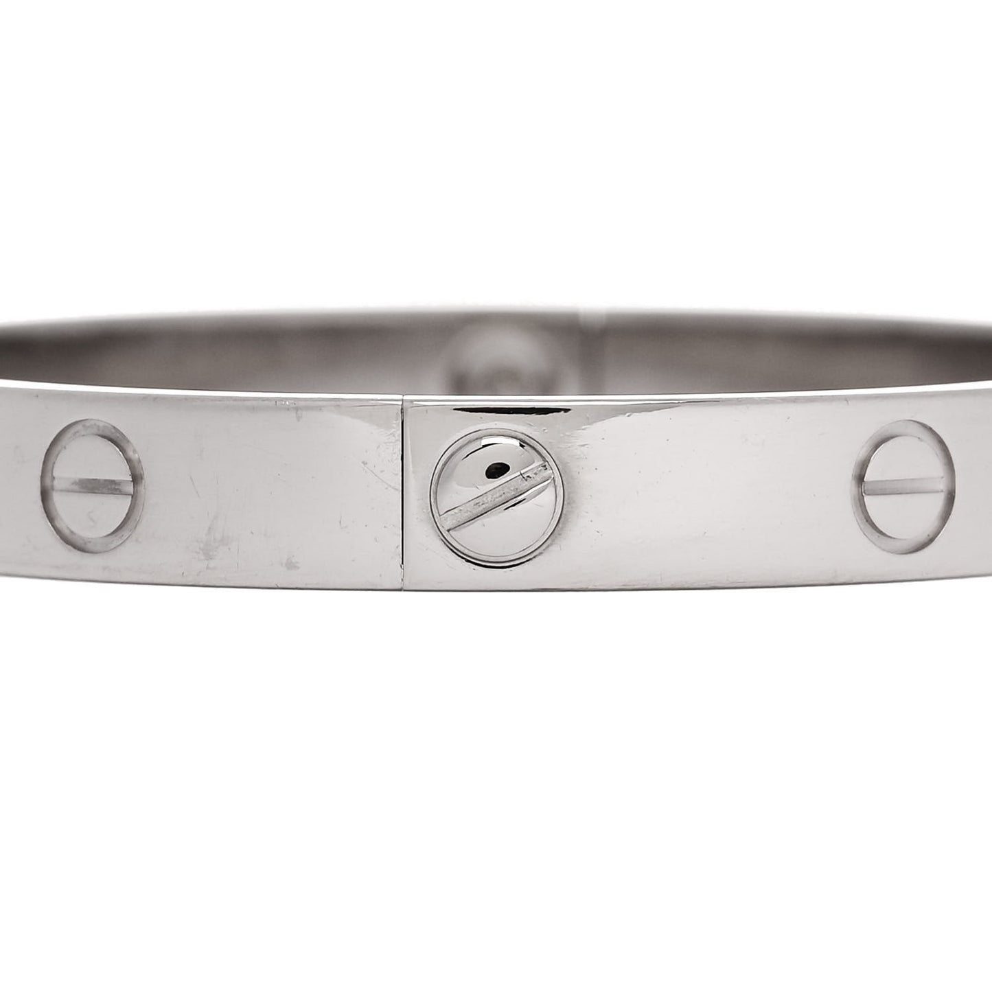 18K White Gold LOVE Bracelet 17