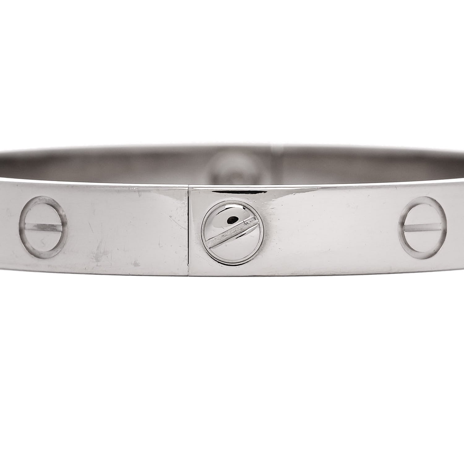 Cartier 18K White Gold LOVE Bracelet 17 5 of 8