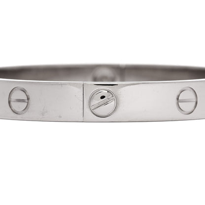 Cartier 18K White Gold LOVE Bracelet 17 5 of 8