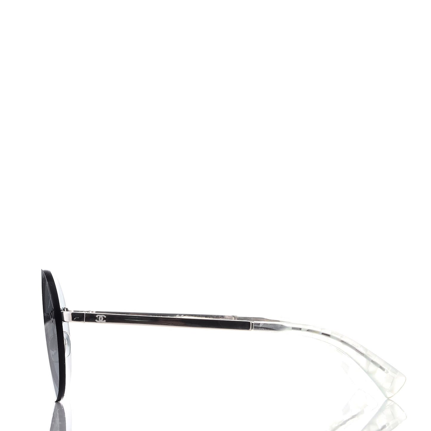 Metal Rimless Round Sunglasses 4216 Silver