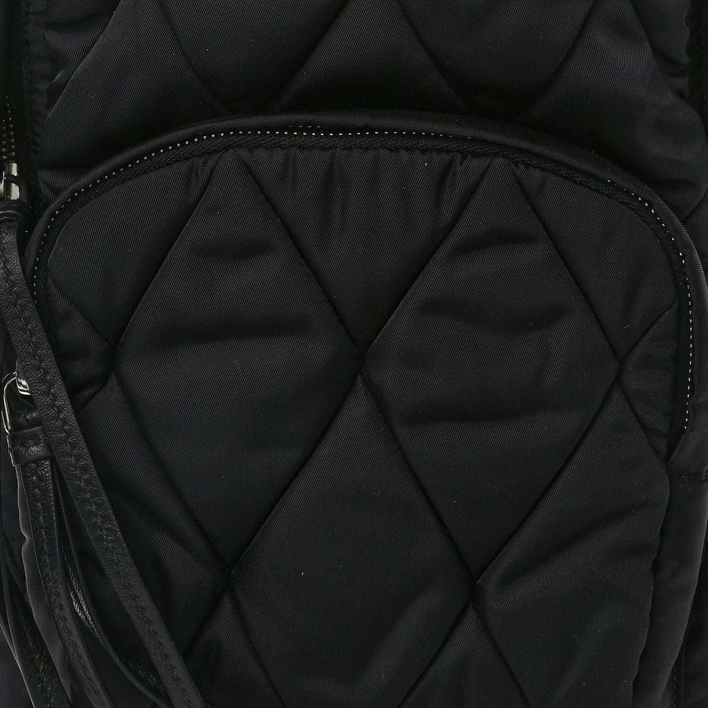 Nylon Tessuto Impuntu Quilted Backpack Black