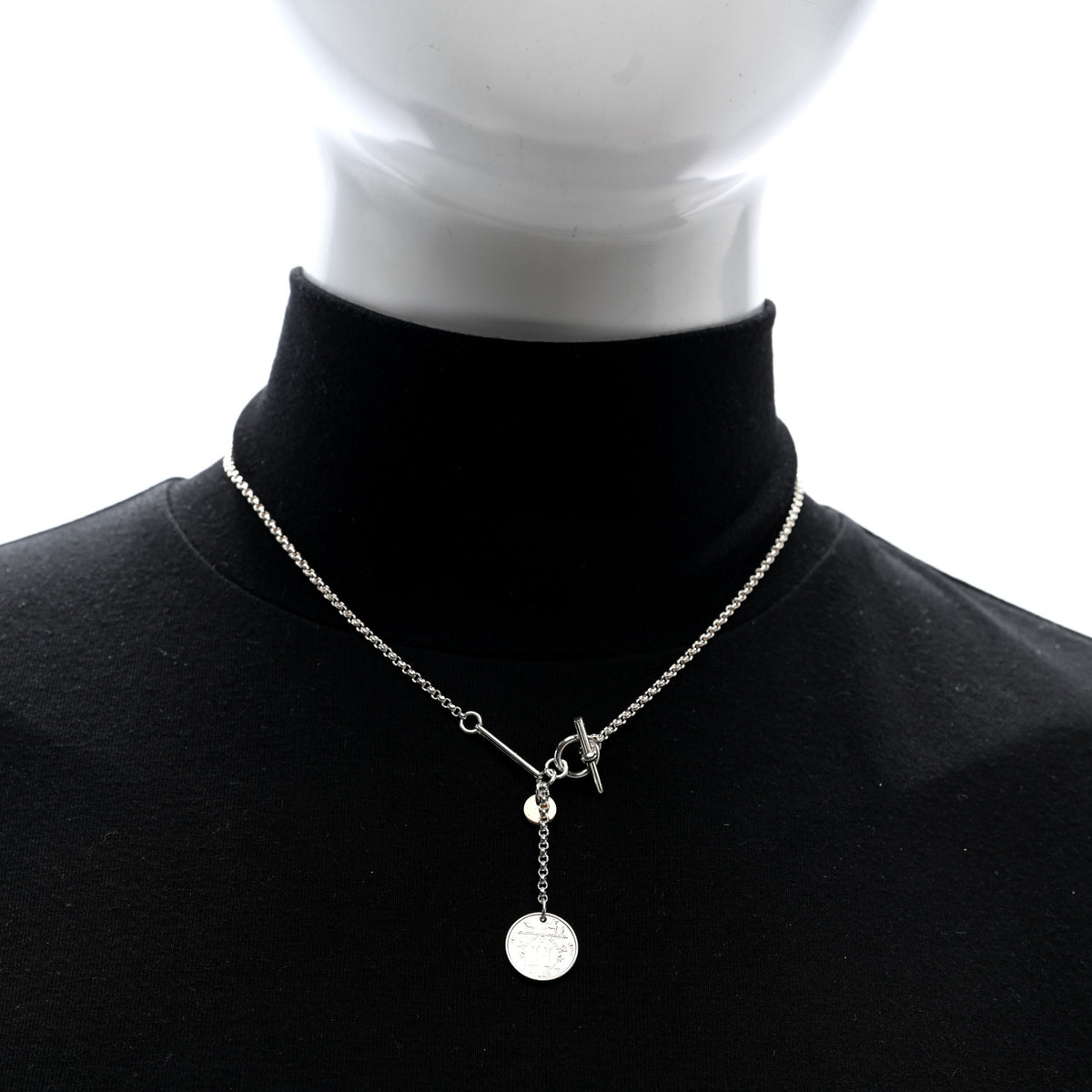 Sterling Silver 18K Rose Gold PM Ex-Libris Pendant Necklace