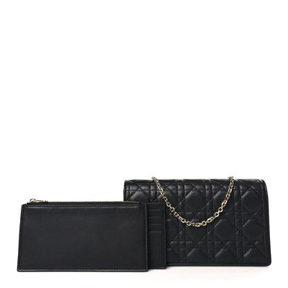 Christian Dior Lambskin Cannage Lady Dior Pouch Black 1 of 11