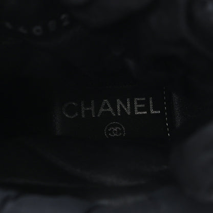 Chanel Nylon Calfskin Womens Coco Neige Short Boots 40 Black 8 of 9