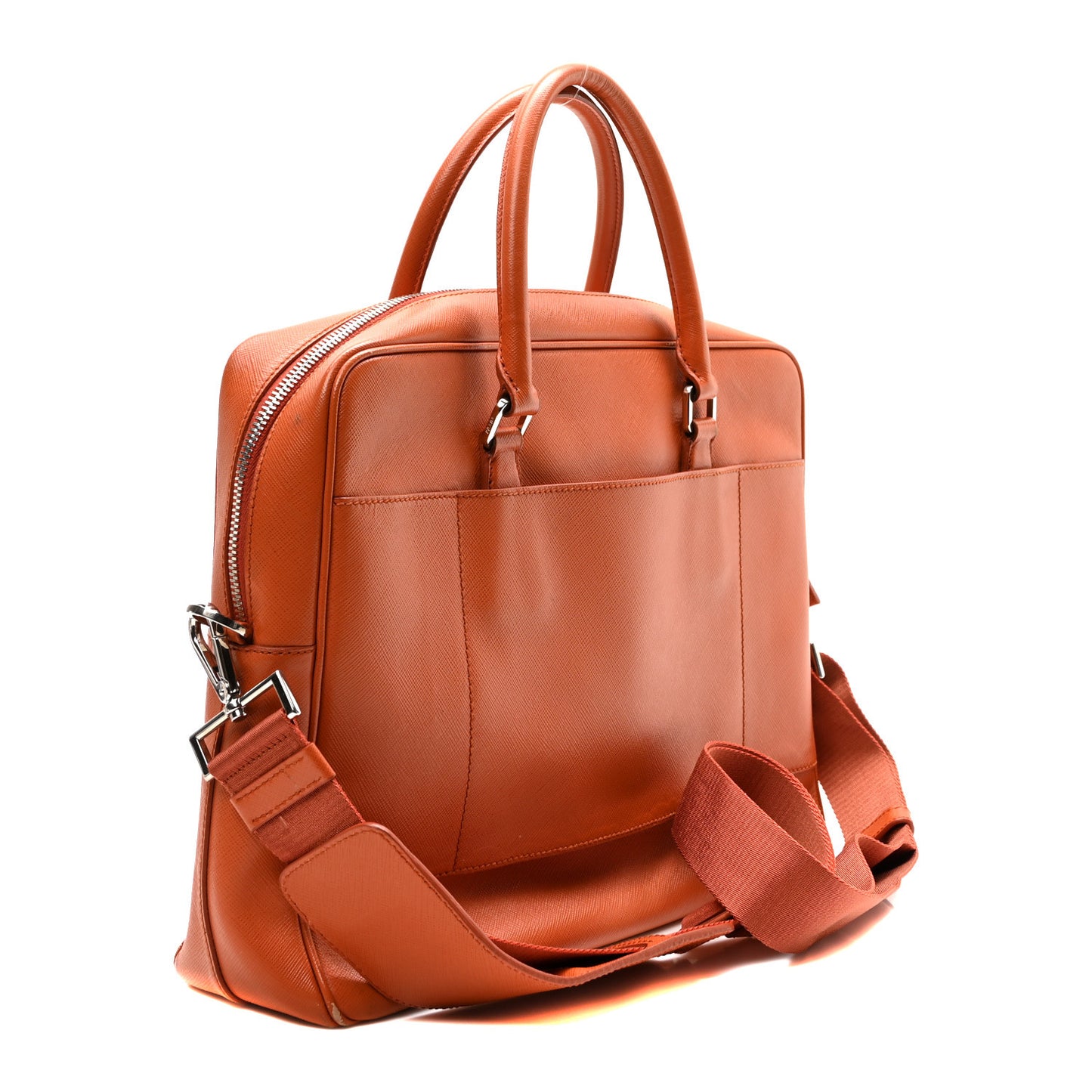 Saffiano Travel Briefcase Papaya