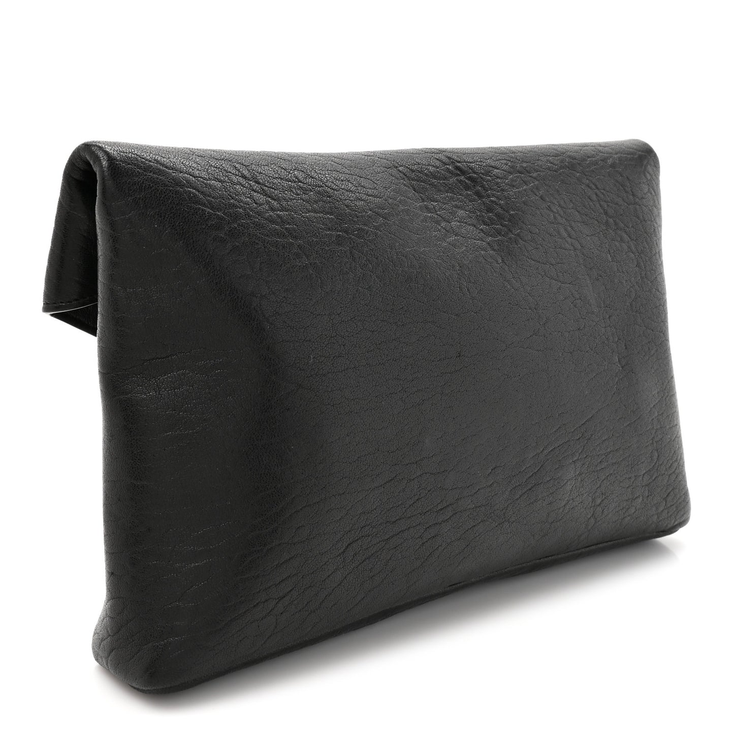 Grained Lambskin Cassandre Envelope Pouch Black