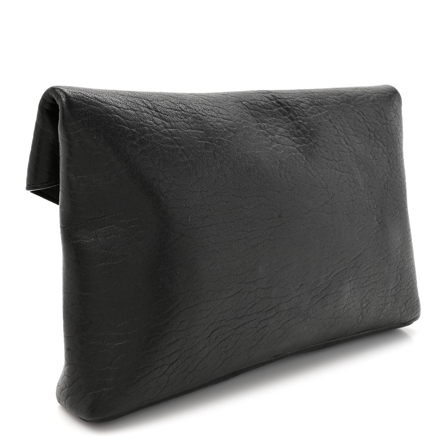 Saint Laurent Grained Lambskin Cassandre Envelope Pouch Black 3 of 7