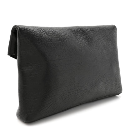 Saint Laurent Grained Lambskin Cassandre Envelope Pouch Black 3 of 7