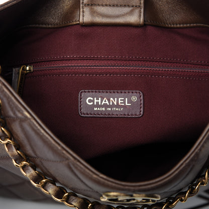 Chanel Calfskin Quilted Into The Fringe Hobo Brown 5 of 10