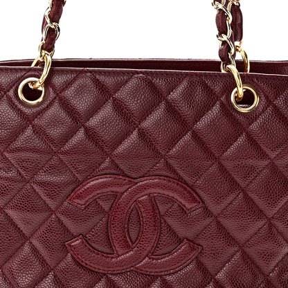 Chanel Caviar Quilted Petit Timeless Tote PTT Burgundy 8 of 10
