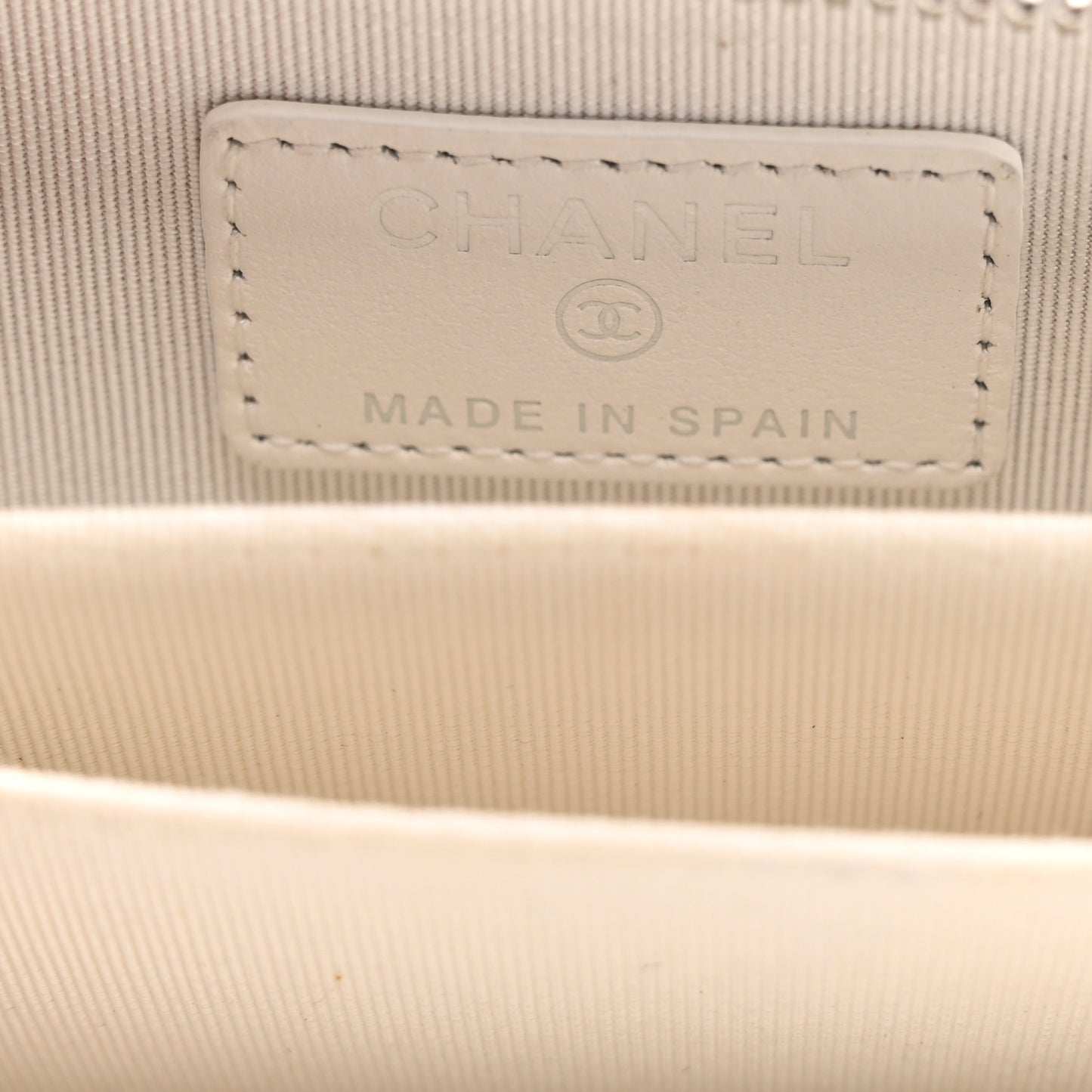 Caviar Quilted Zip Coin Purse White