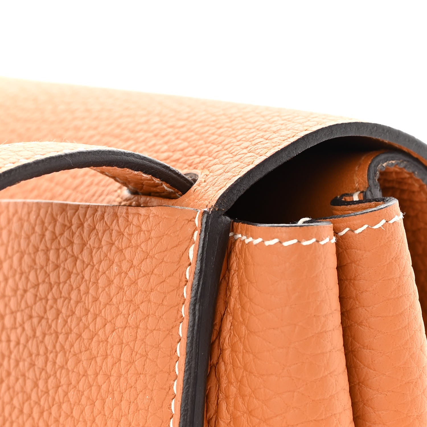 Hermes Taurillon Clemence Halzan 31 Gold 12 of 13