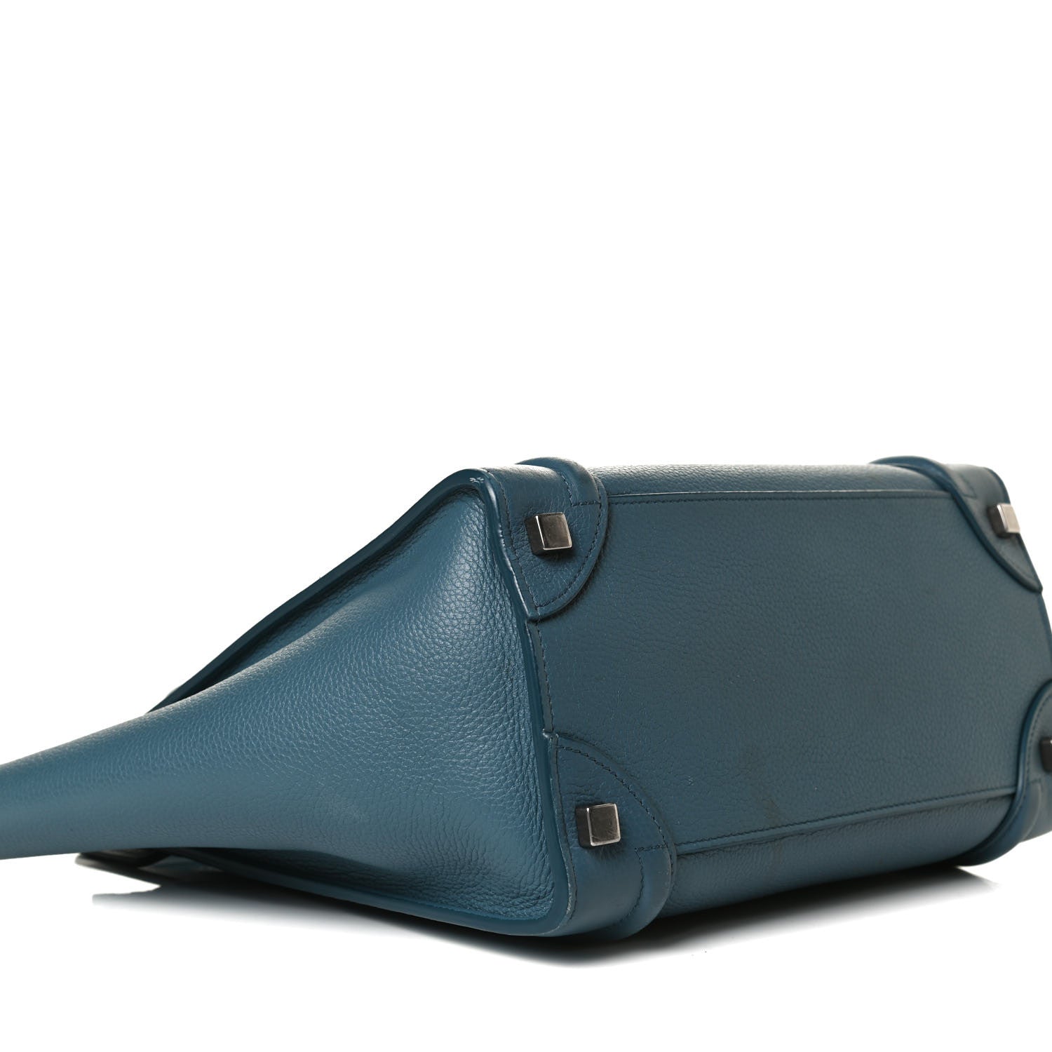 Celine Drummed Calfskin Micro Luggage Slate 4 of 15