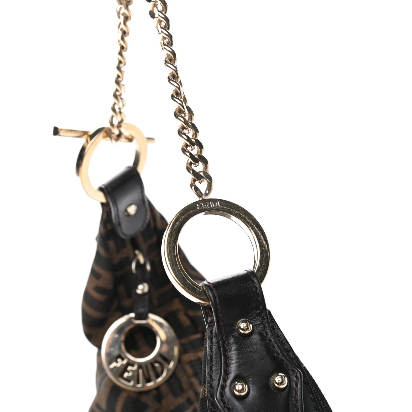Zucca Small Chef Chain Hobo Tobacco