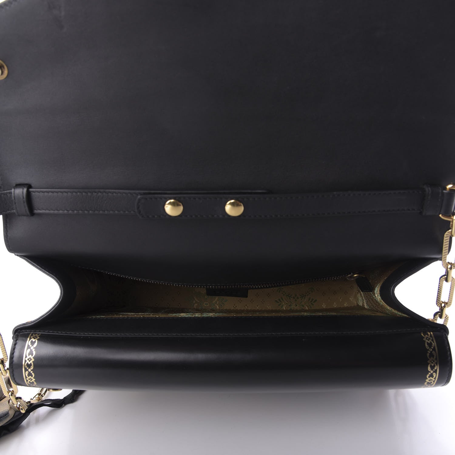 Gucci Smooth Calfskin Medium Ottilia Top Handle Bag Black 6 of 10