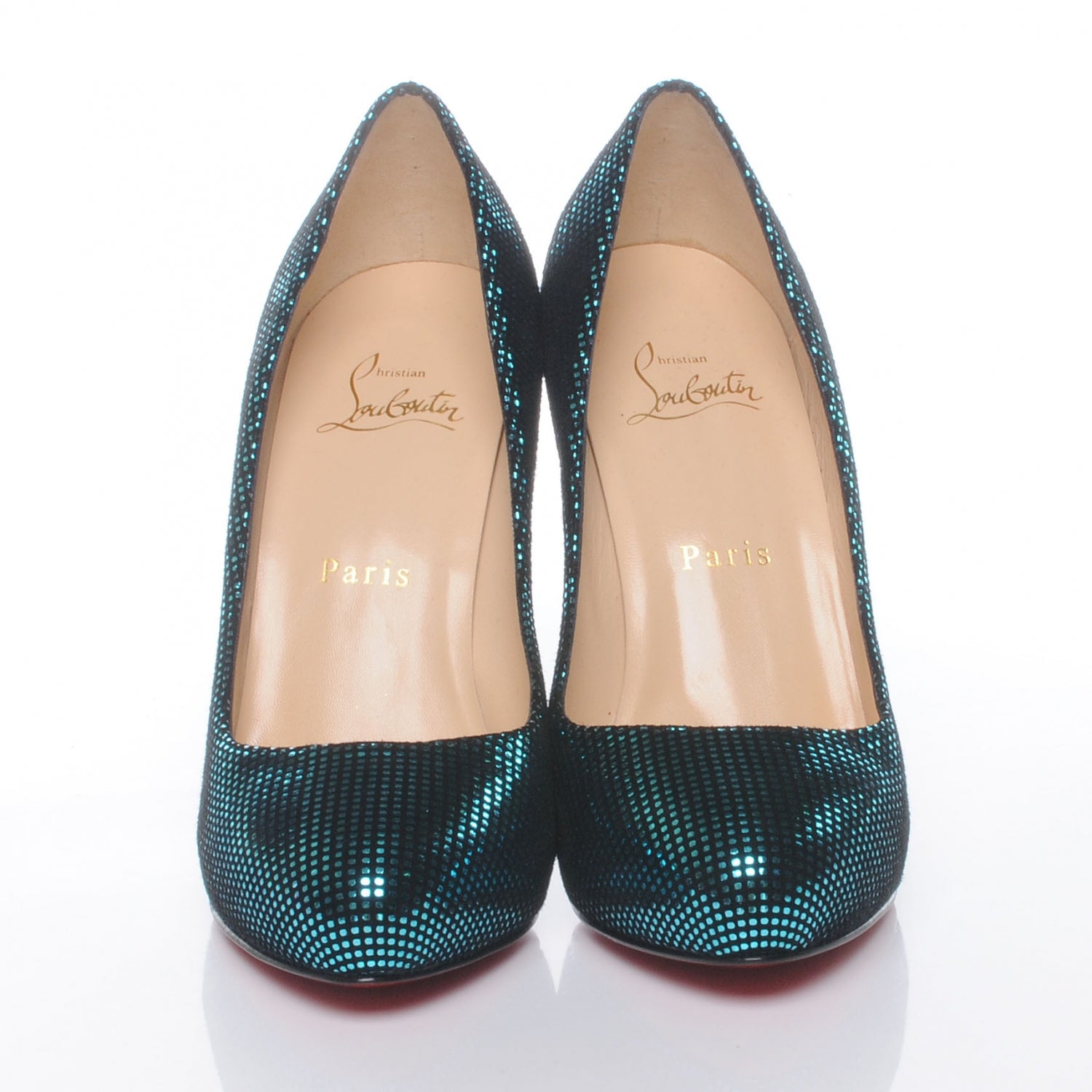 Christian Louboutin Suede Square Metal Declic 120 Pumps 36.5 2 of 6
