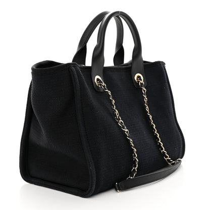 Chanel Mixed Fibers Small Deauville Tote Black 3 of 15