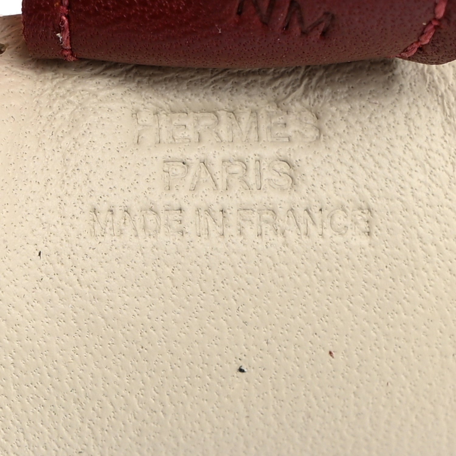 Hermes Milo Lambskin Grigri Rodeo Horse Bag Charm PM Craie Black Rouge H 3 of 5