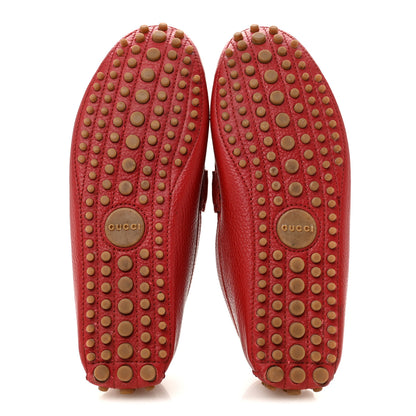 Gucci Road Calfskin Web Mens Horsebit Driver Loafers 6.5 Rosso 6 of 11