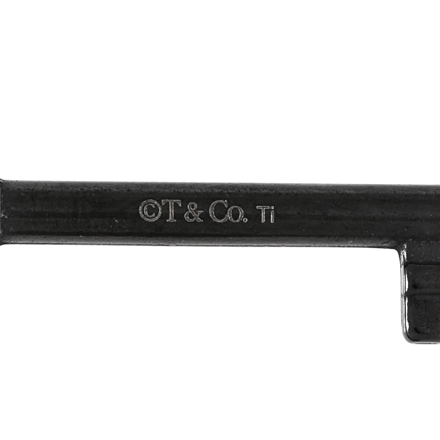 Black Titanium Oval Key Pendant