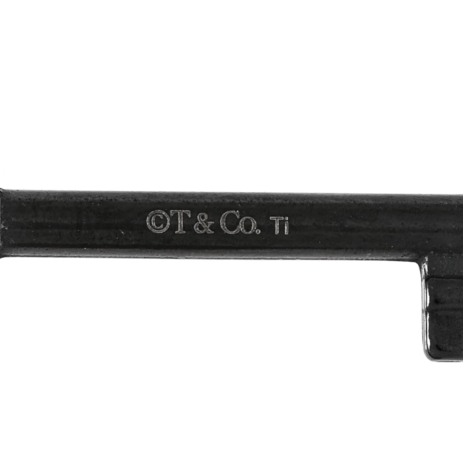Tiffany Black Titanium Oval Key Pendant 3 of 3