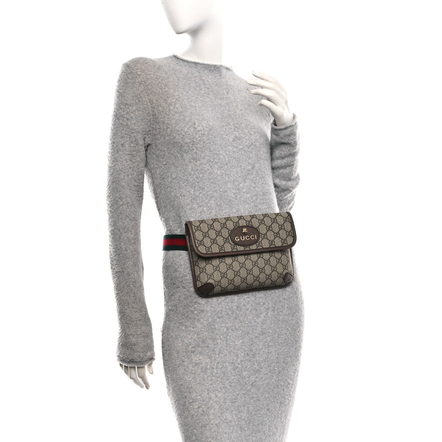 Gucci GG Supreme Monogram Neo Vintage Web Belt Bag Brown 2 of 10