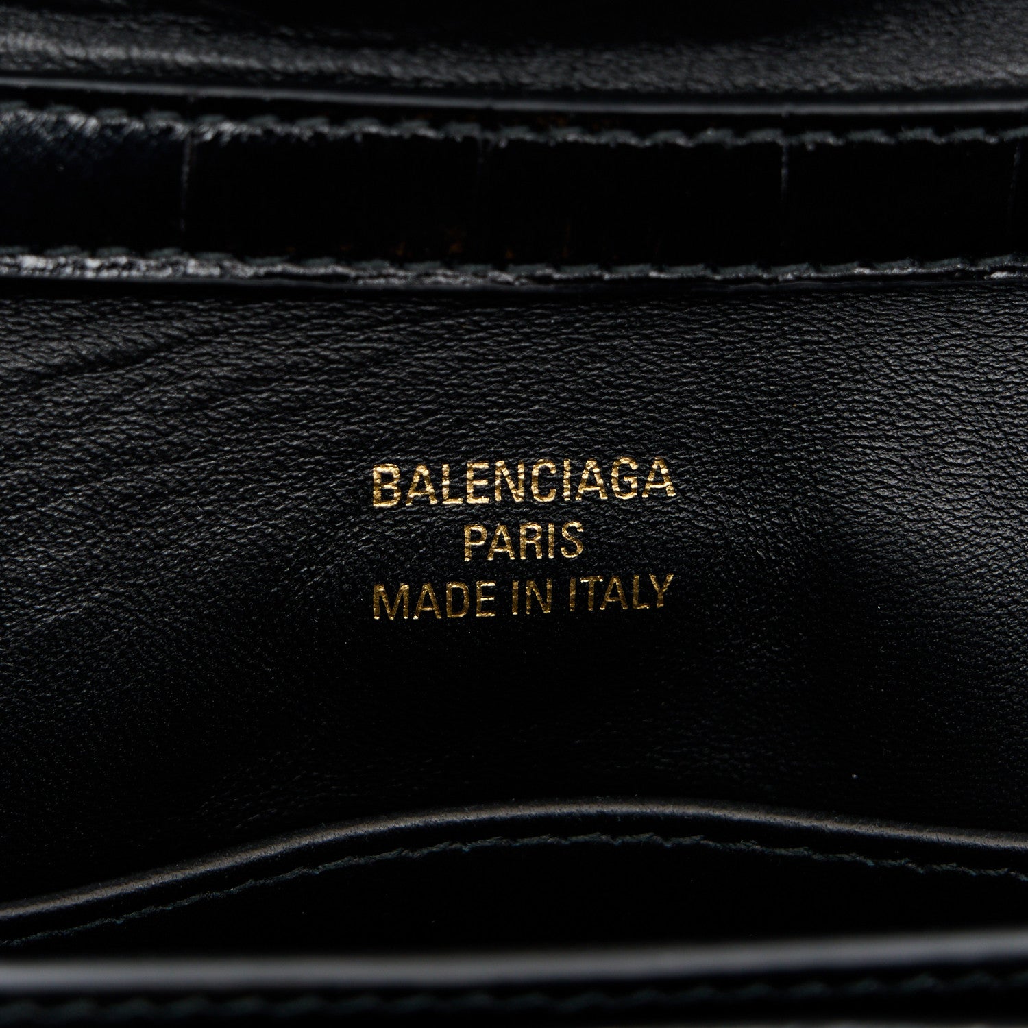 Balenciaga Shiny Calfskin Crocodile Embossed Mini Rodeo Top Handle Handbag Black 9 of 17