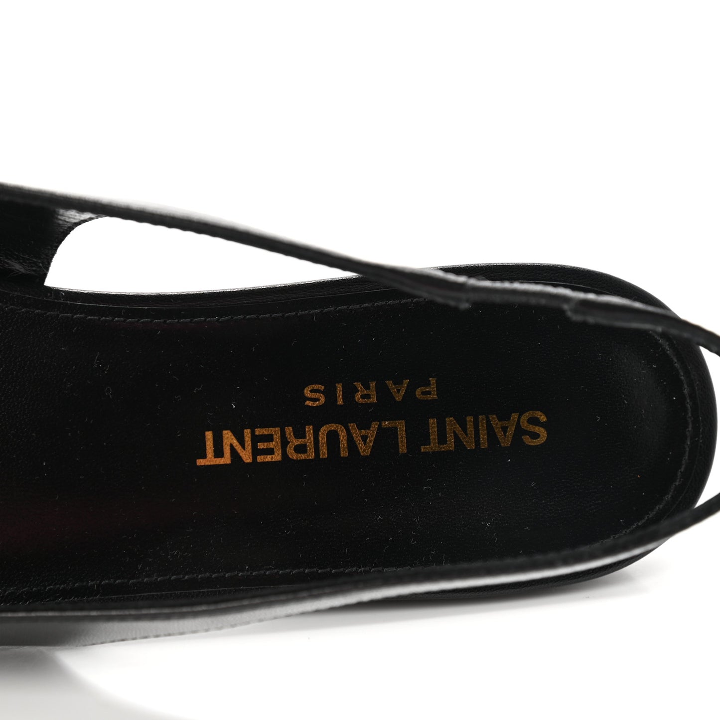 Patent Smooth Lambskin Anais Slingback Flats 35.5 Black