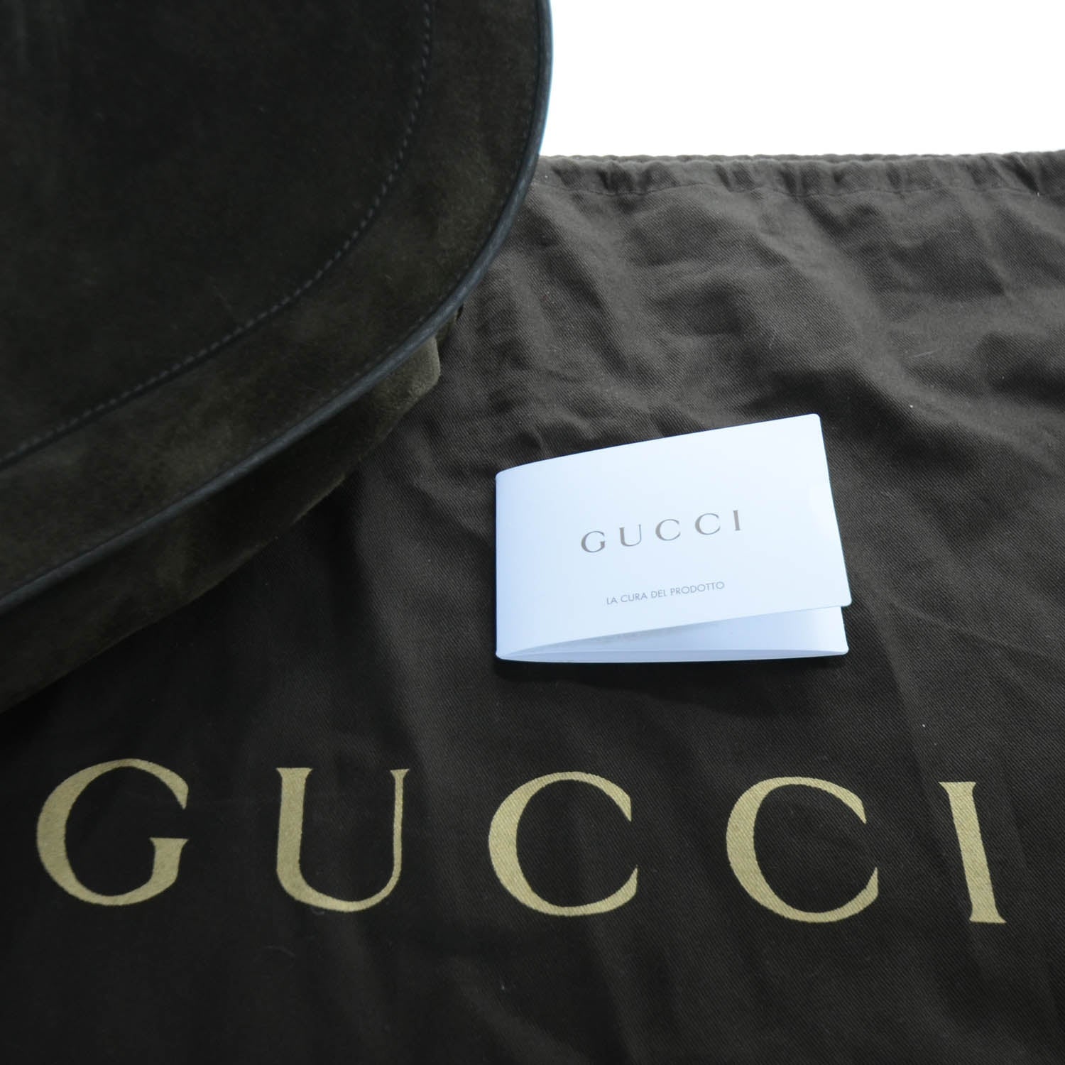 Gucci Suede Medium 1973 Top Handle Satchel Olive 6 of 13