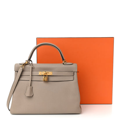 Hermes Togo Kelly Retourne 32 Gris Tourterelle 11 of 11
