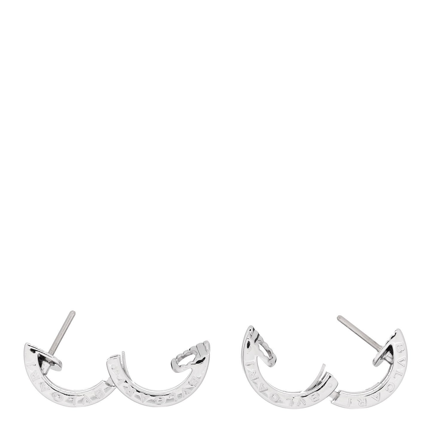 18K White Gold Small B.Zero1 Hoop Earrings