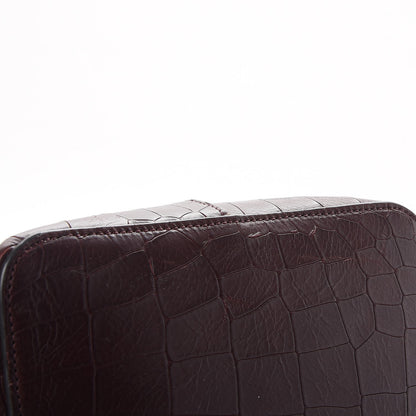 Mulberry Deep Calfskin Crocodile Embossed Kite Bucket Bag Oxblood 12 of 15