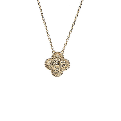 Van Cleef & Arpels 18K Yellow Gold Vintage Alhambra Pendant Necklace 4 of 7