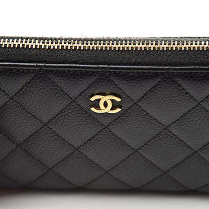 Chanel Caviar Quilted Large Gusset Zip Around Wallet Black 13 of 13