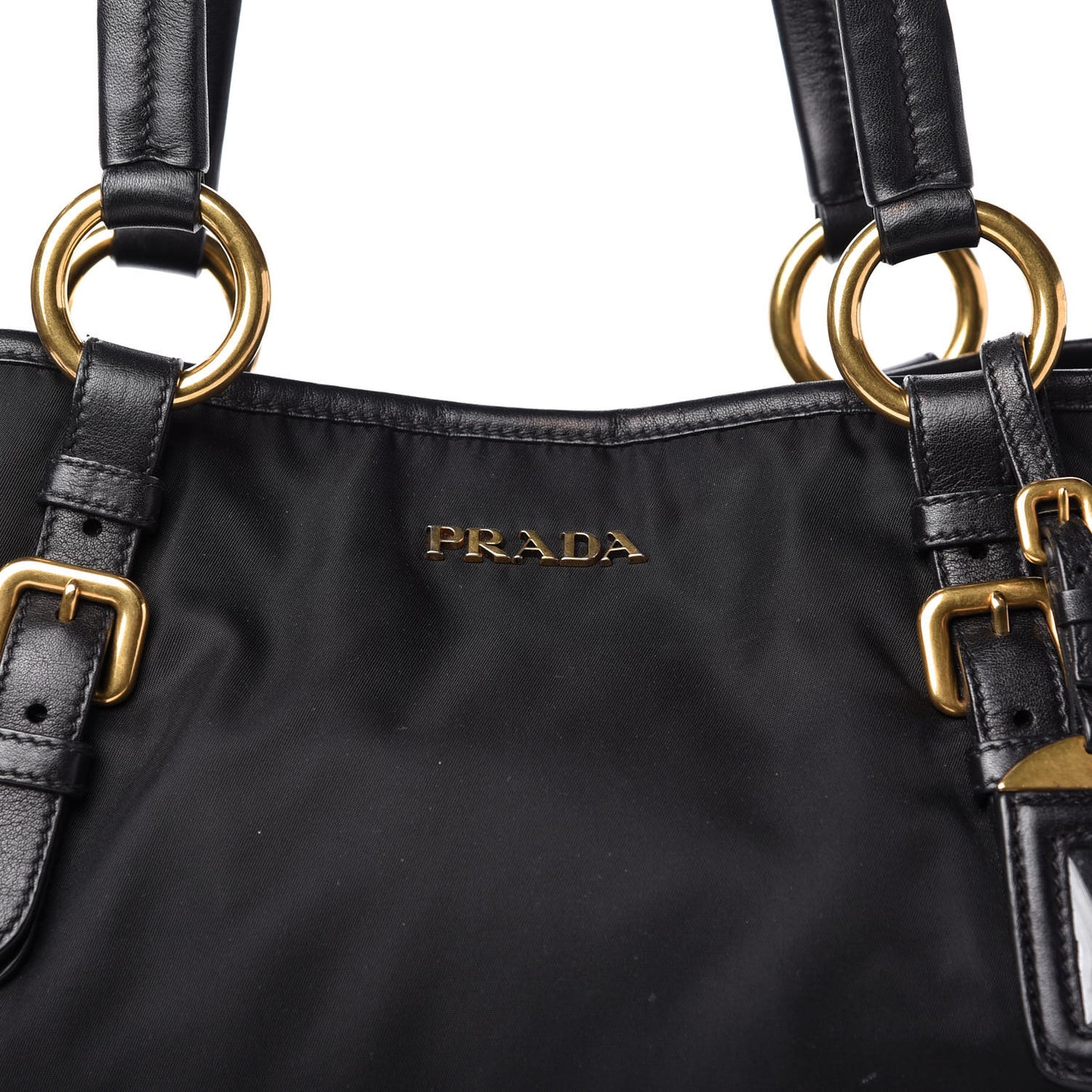 Tessuto Nylon Soft Calf Tote Black