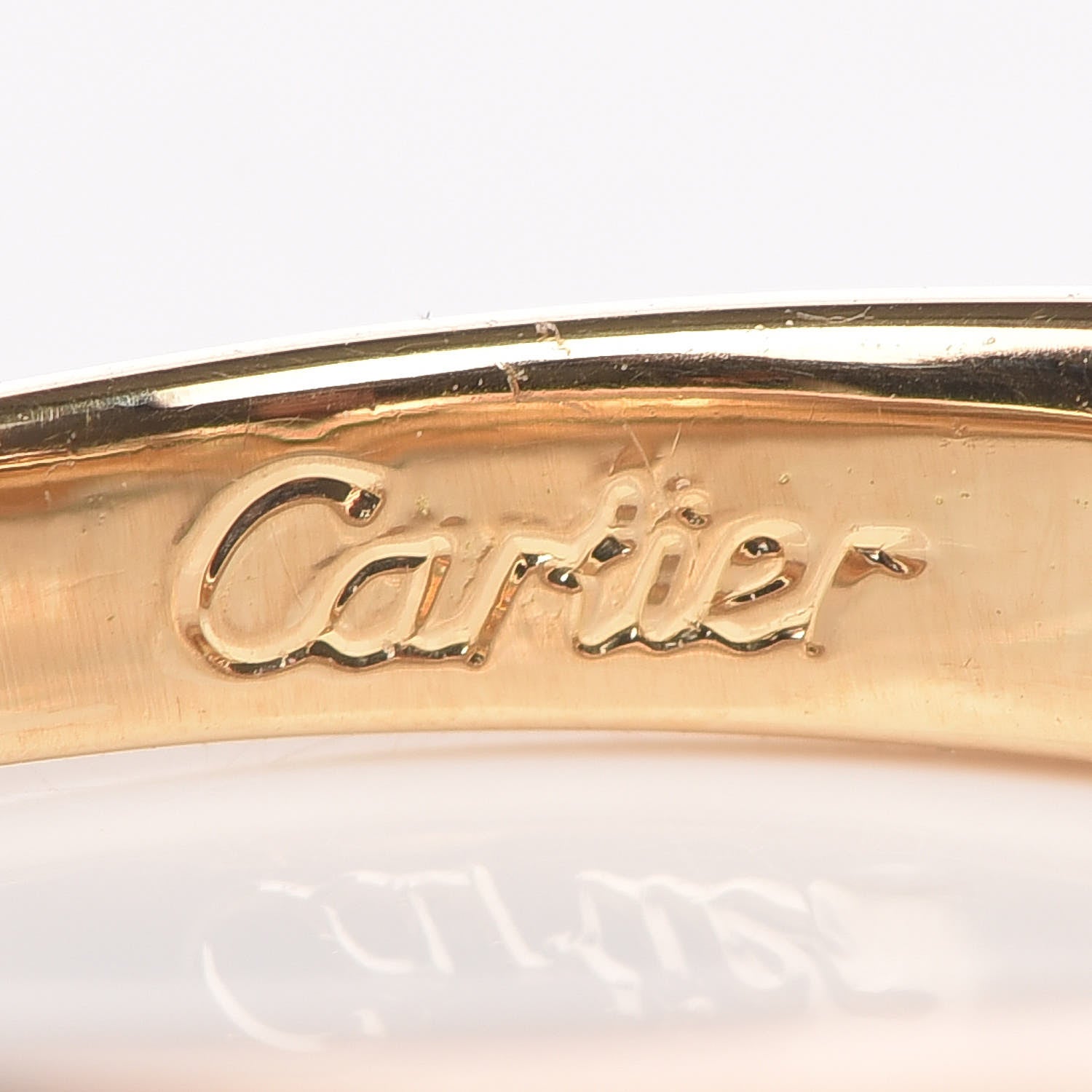 Cartier 18K Pink Yellow White Gold Diamond .57ct Solitaire Trinity Engagement Ring 52 6 5 of 8